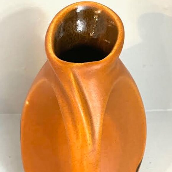 Vintage Mid Century Modern Israeli Kernat Pottery Pitcher Vase,  Hand Painted - Picture 3 of 8